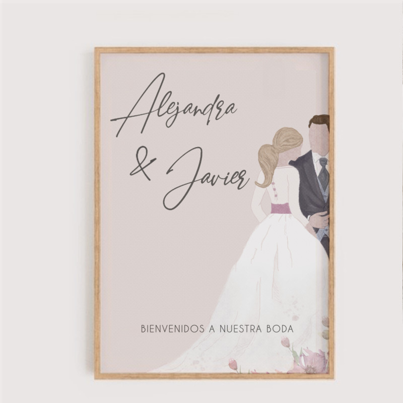 Cartel bienvenida boda. Bella - Imagen 2