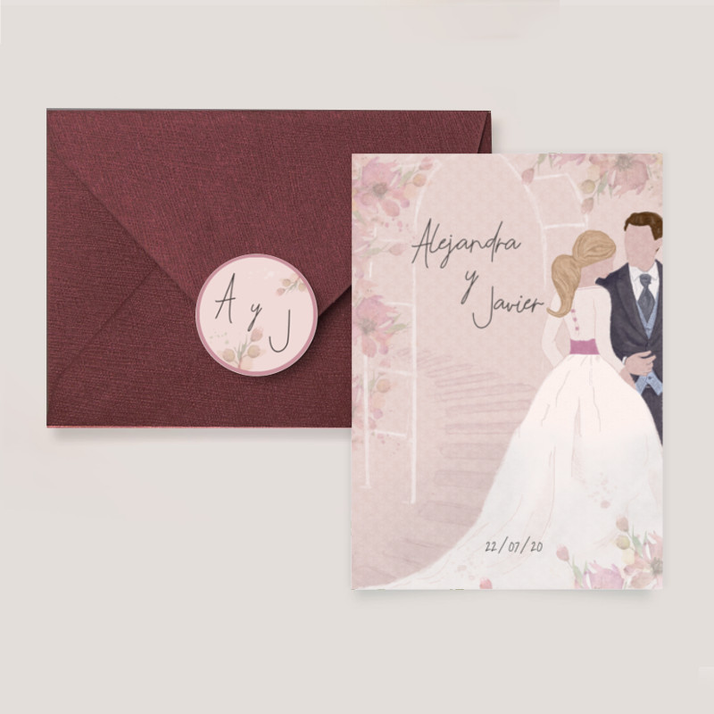 Invitación de boda Ilustrada. Bella - Imagen 4
