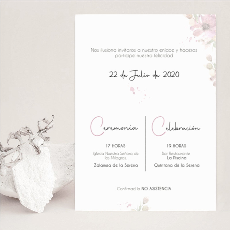 Invitación de boda Ilustrada. Bella - Imagen 2