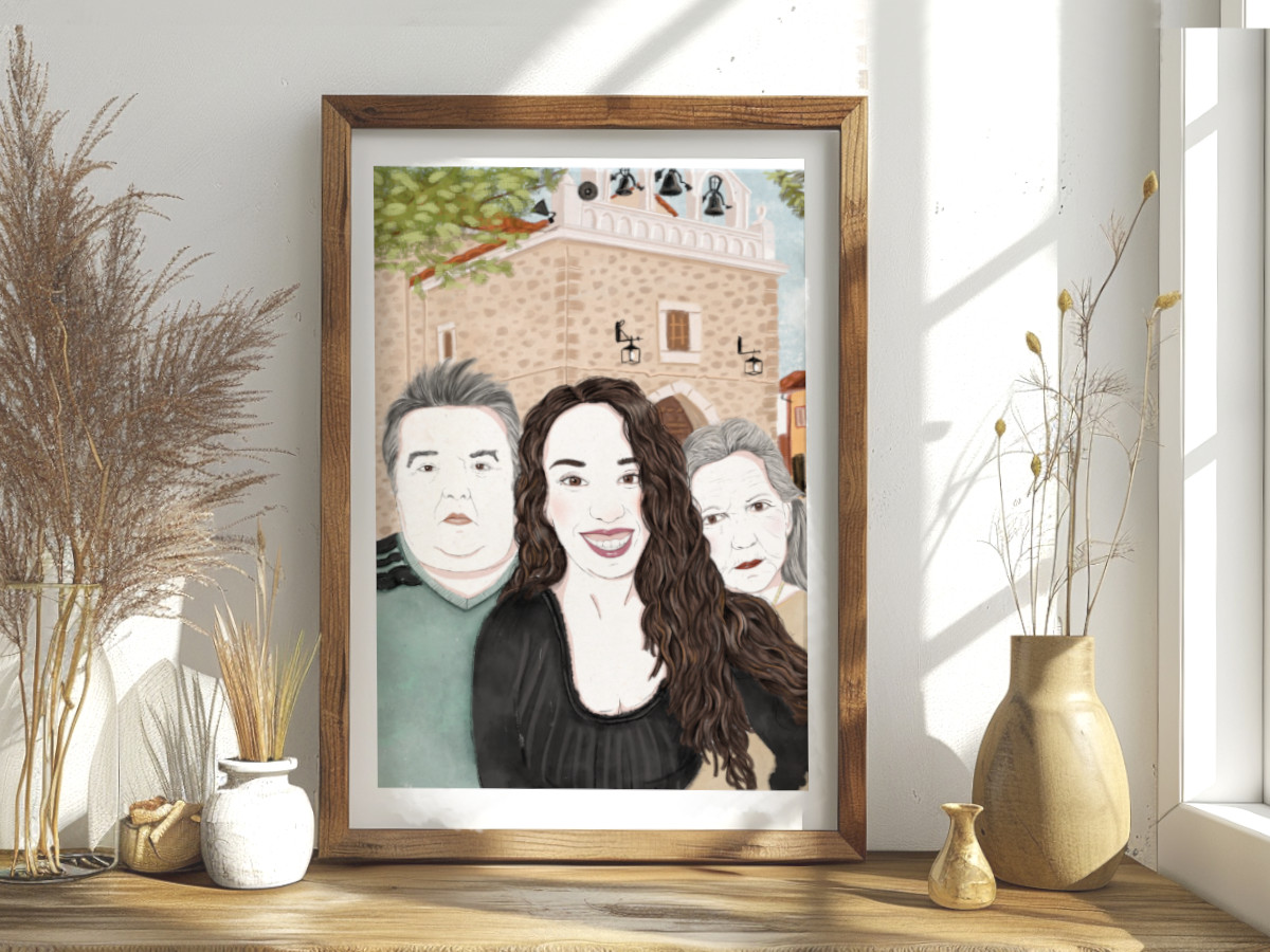 Ilustración personalizada : idea de regalo para el día del Padre Las ilustraciones personalizadas son originales como regalo para el Día del Padres