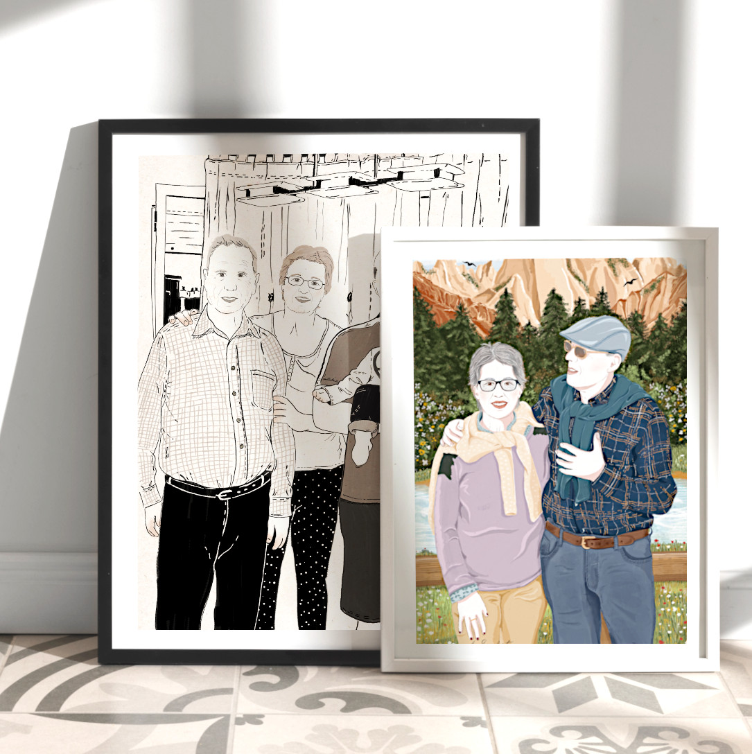 Ideas favoritas de regalos para el día del padre 2025 · portada Ilustración personalizada, un regalo para el día del Padre.