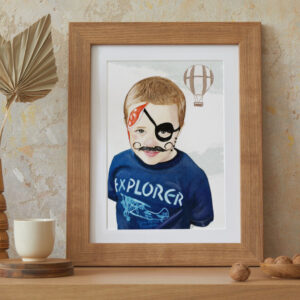 Ilustración infantil personalizada hecha a medida. Diseño Mundo Inventado