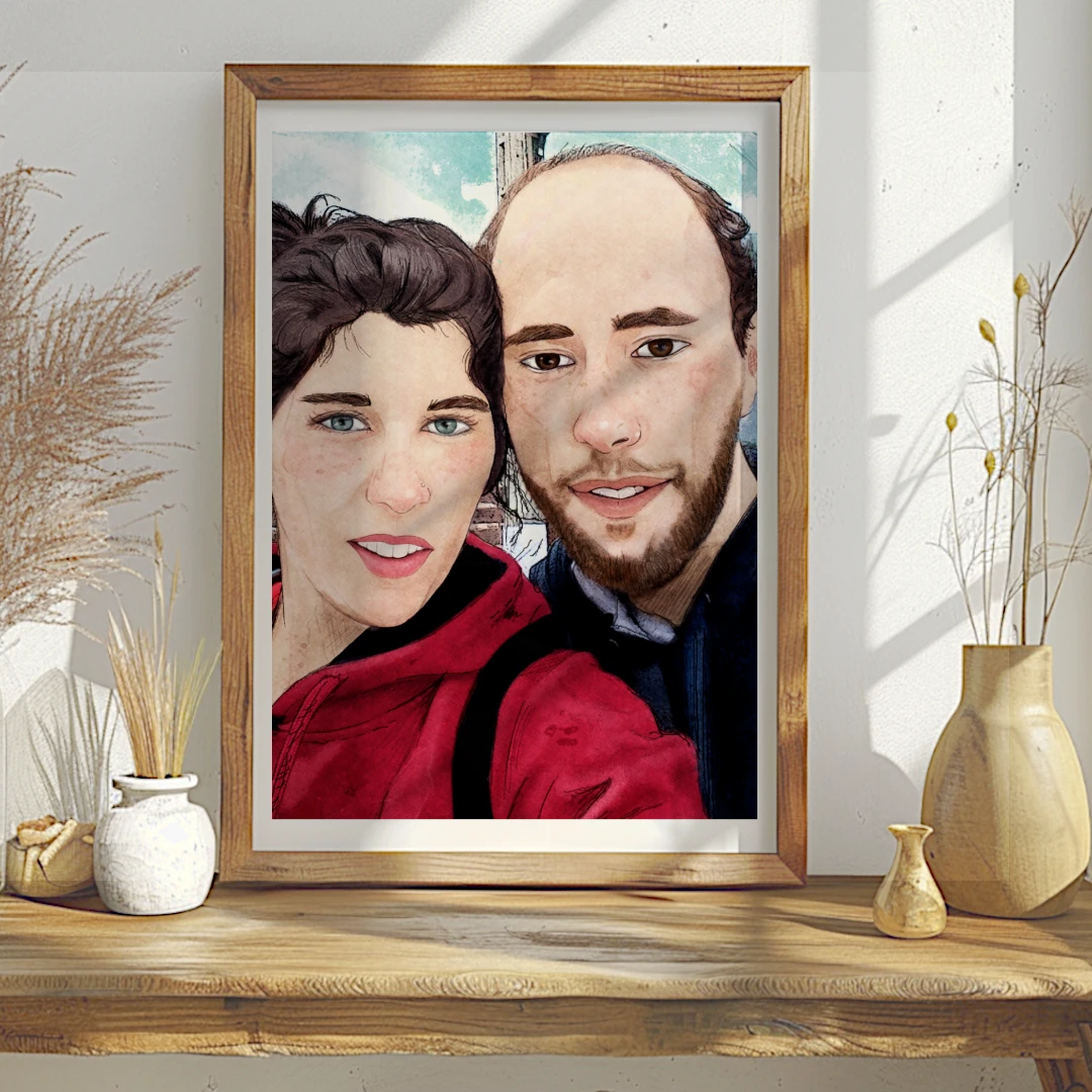 Las ilustraciones personalizadas para parejas son un regalo original para los aniversarios