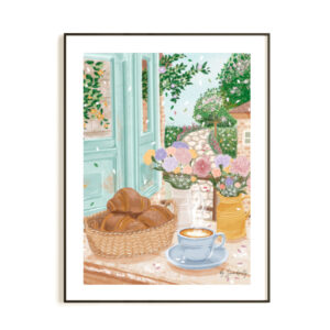 Lámina decorativa. Café con aroma a primavera
