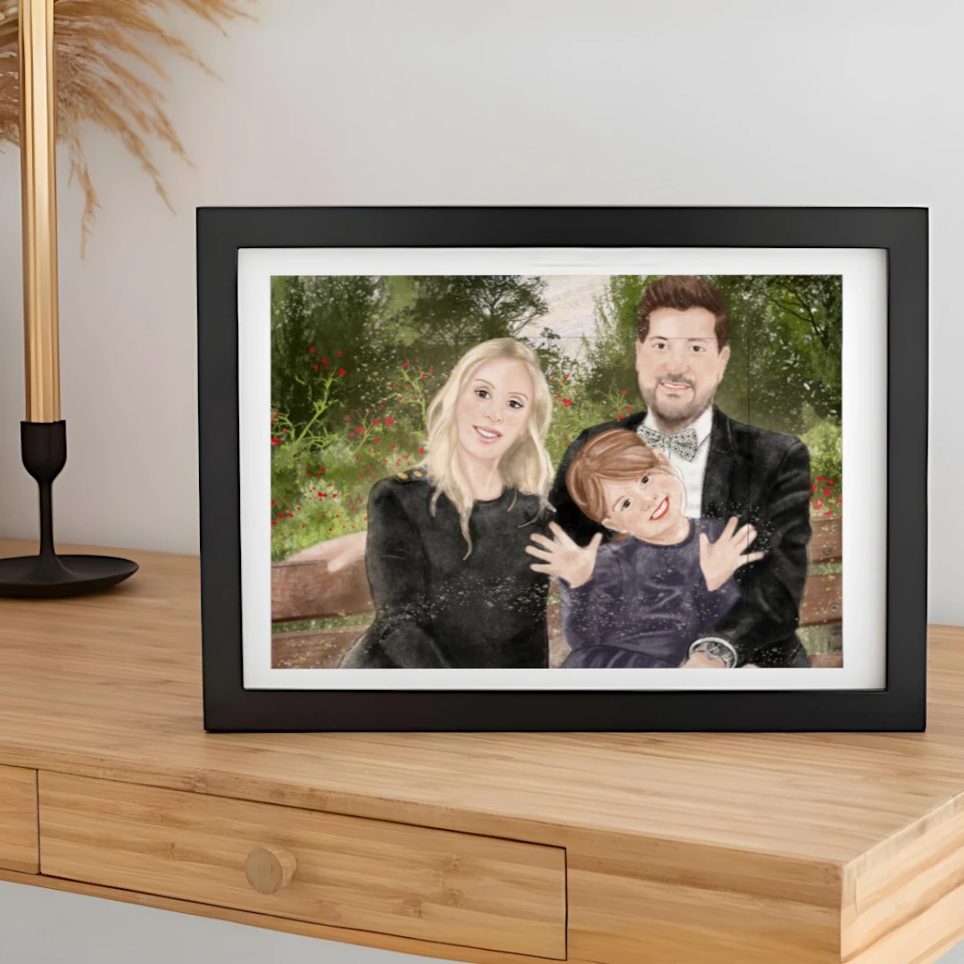 Ilustraciones personalizadas familiares para el recuerdo. Diseño Mundo Inventado