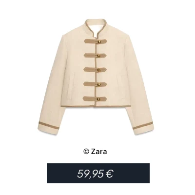 Chaqueta militar tendencia 2026 Zara