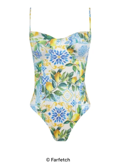 Imagen de bañador con estampado de limones